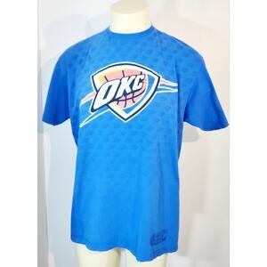 Adidas On The Go Tee Oklahoma City Basketball Blue Short Sleeve Tshirt Size XL